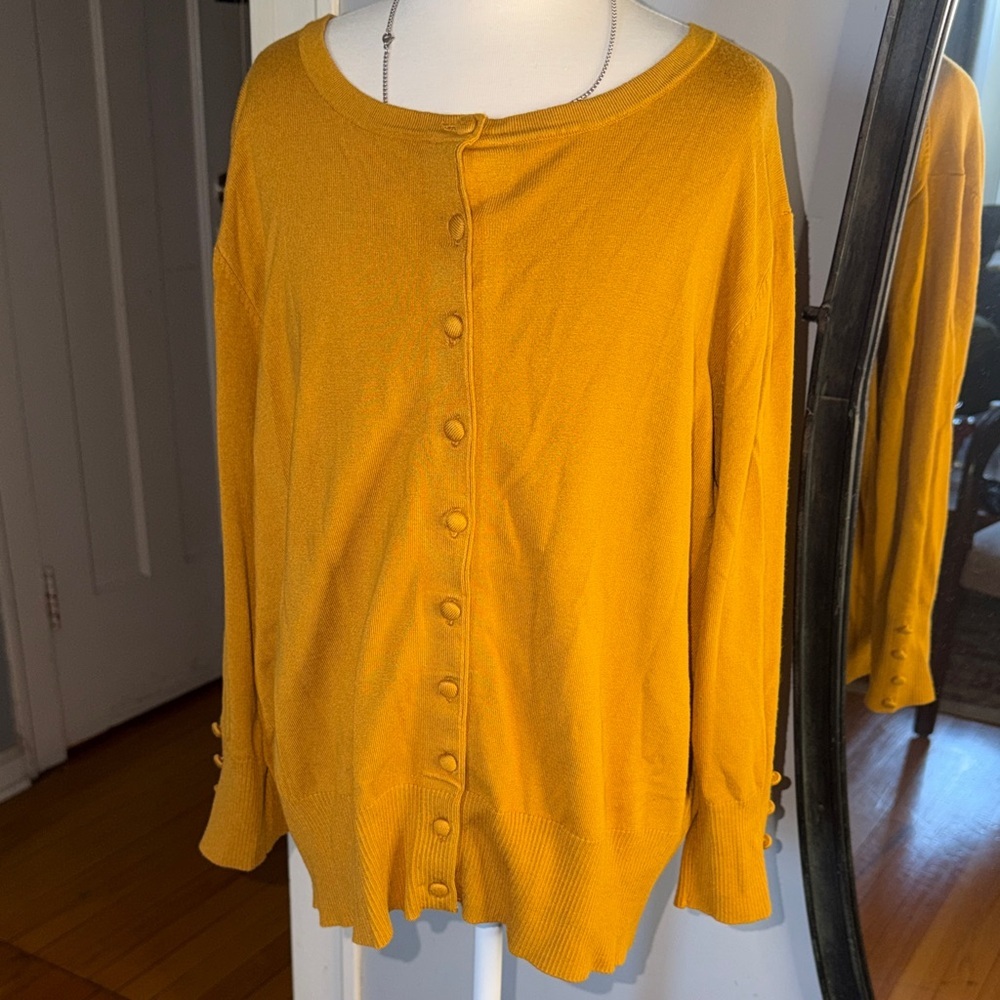 Philosophy Golden Button-Up Cardigan